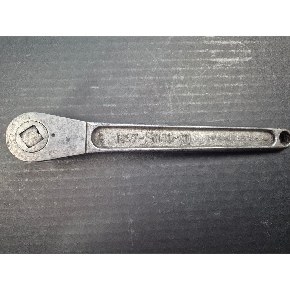 Vintage Snap-on No. 7 Ratchet 1/2 Drive Milwaukee USA Collectible Tool